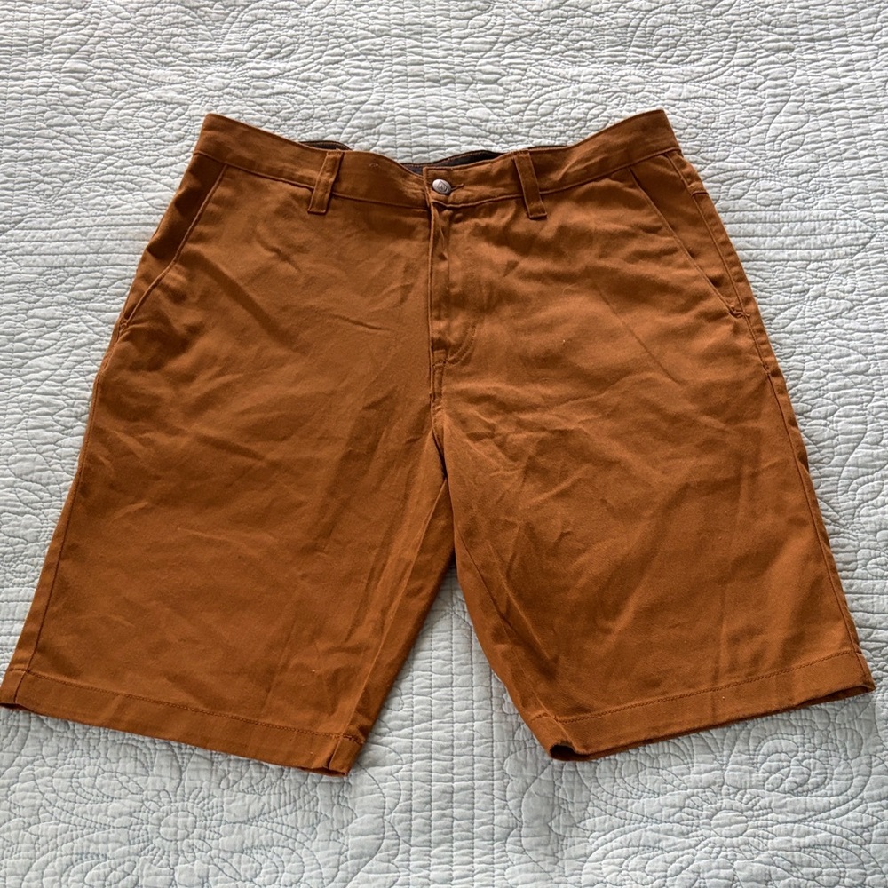 Volcom Men's Brown Flat Front Shorts